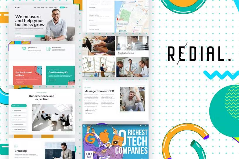REDIAL – CORPORATE & BUSINESS ELEMENTOR TEMPLATE KIT